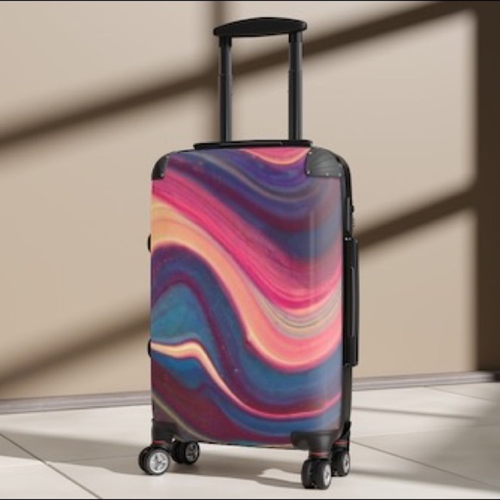 Pink and Purple Rainbow Suitcase